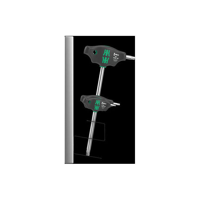 Wera 05023456001 467-7 TORX HF Set 2 Set di cacciaviti 7 pezzi con impugnatura a T profilo TORX acciaio ad alta resistenza colore Nero Verde