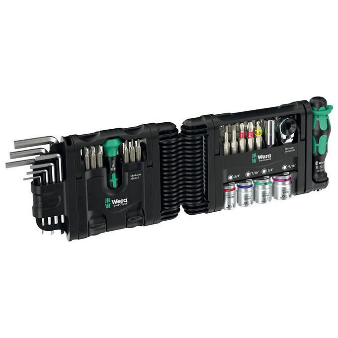 Wera 05049025001 Tool-Check Modular Set di utensili 50 pezzi con sistema modulare personalizzabile colore Nero Metallico