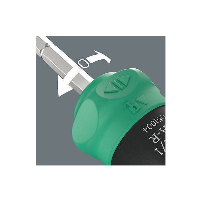 Wera 05051515001 Kraftform Kompakt 25 RA-R Cacciavite a cricchetto con custodia 6 pezzi BiTorsion Rapidaptor impugnatura 2 componenti colore Nero