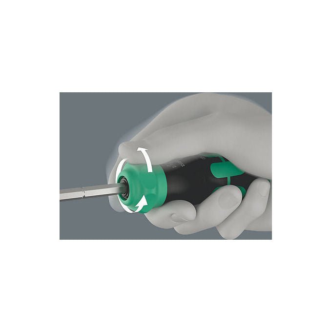 Wera 05051515001 Kraftform Kompakt 25 RA-R Cacciavite a cricchetto con custodia 6 pezzi BiTorsion Rapidaptor impugnatura 2 componenti colore Nero