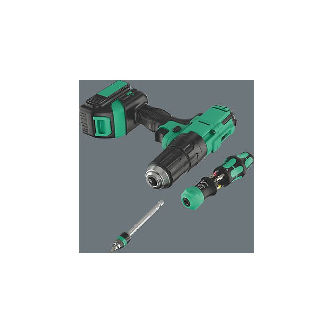 Wera 05051516001 Set Cacciavite dritto con 6 punte Phillips PH1 PH2 custodia da trasporto inclusa colore Nero