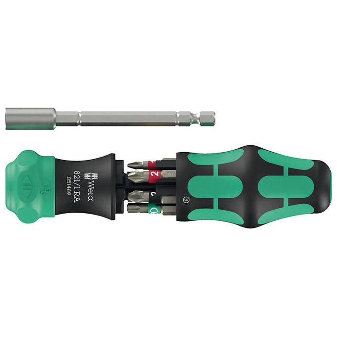 Wera 05051519001 Kraftform Kompakt 28 RA 1 Set di cacciaviti con funzione di cricchetto 6 pezzi colore Nero-Verde