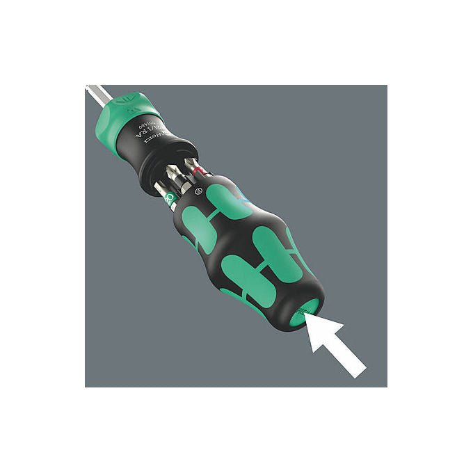 Wera 05051519001 Kraftform Kompakt 28 RA 1 Set di cacciaviti con funzione di cricchetto 6 pezzi colore Nero-Verde