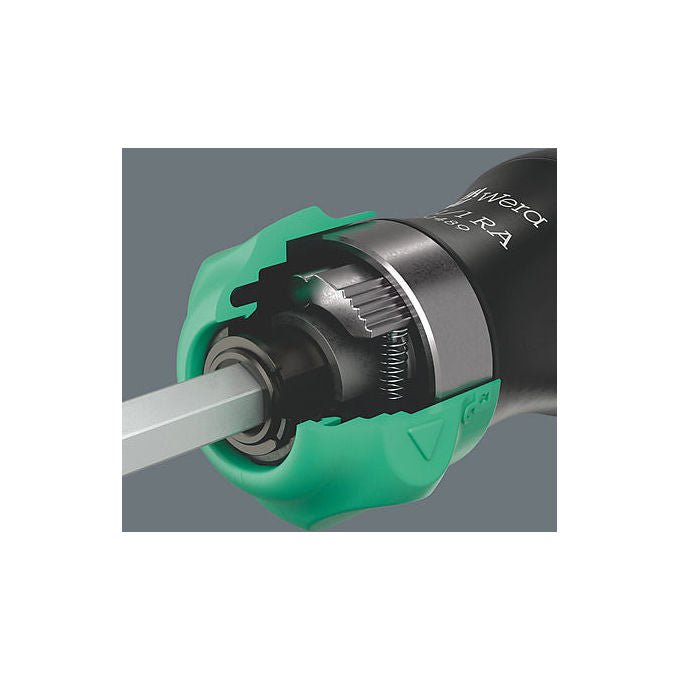 Wera 05051520001 Kraftform Kompakt 28 RA Set di bit con cricchetto e 6 punte BiTorsion incluse colore Nero-Verde