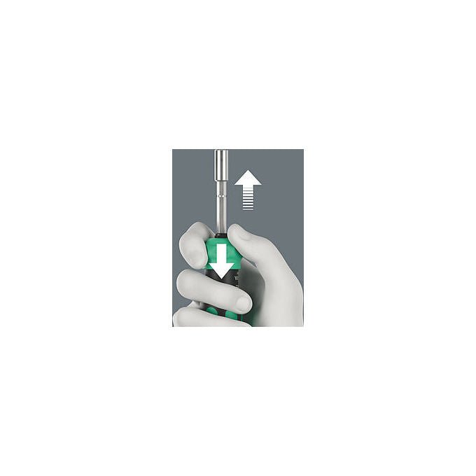 Wera 05051520001 Kraftform Kompakt 28 RA Set di bit con cricchetto e 6 punte BiTorsion incluse colore Nero-Verde
