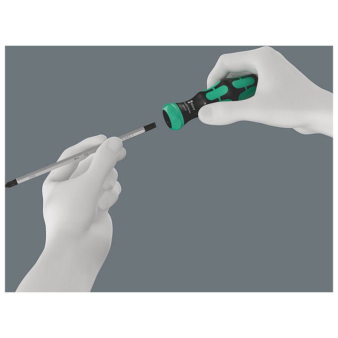 Wera 05051540001 Kraftform Kompakt Vario Zestaw Wkr?taków z Funkcj? Grzechotki 7-sztukowy z 6 Trzpieniami Dvustronnymi 175 mm R?koje?? z Gniazdem Sze?ciok?tnym 6 mm Waga 0.22 Kg colour Czarny
