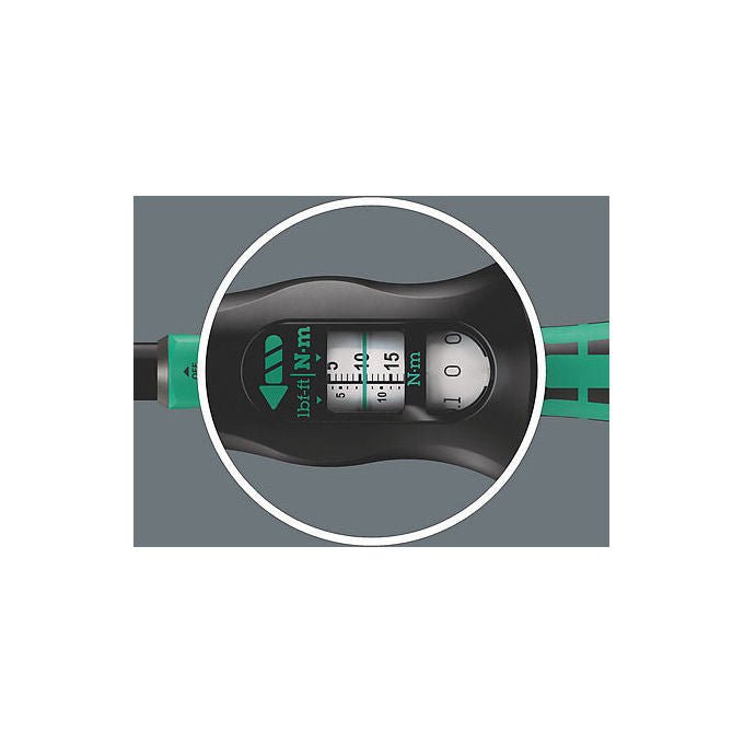 Wera 05075690001 Click-Torque Lock A 5 Chiave dinamometrica Meccanica 2,5 - 25 Nm Precisione ± 4% colore Nero Verde