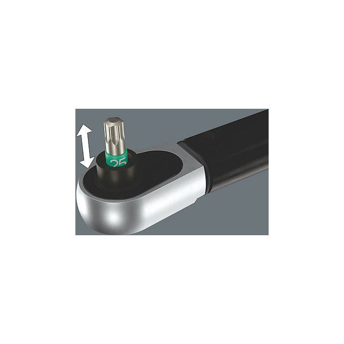 Wera 05075691001 Click-Torque Lock A 6 Chiave dinamometrica Meccanica 2,5 - 25 Nm con Funzione Torque Lock colore Nero Verde