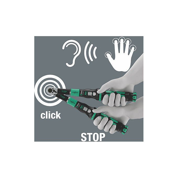 Wera 05075691001 Click-Torque Lock A 6 Chiave dinamometrica Meccanica 2,5 - 25 Nm con Funzione Torque Lock colore Nero Verde