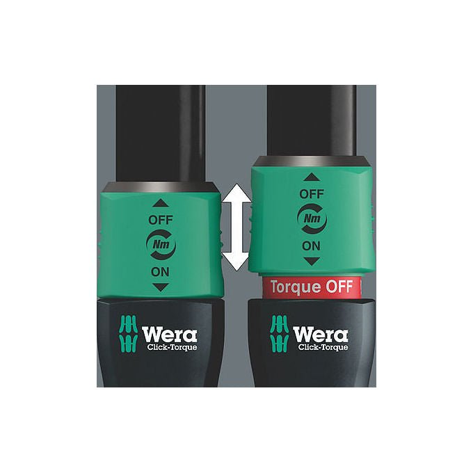 Wera 05075692001 Click-Torque Lock C 3 Chiave dinamometrica 40-200 Nm 1-2 pollice con cricchetto reversibile 45 denti precisione ± 3% colore Nero Verde
