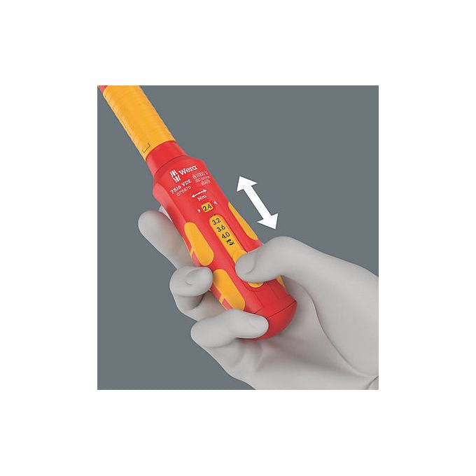 Wera 05075876001 Cacciavite dinamometrico VDE 7616 Kraftform Safe Torque Speed 2,4 - 4 Nm con isolamento di protezione VDE colore Rosso Giallo