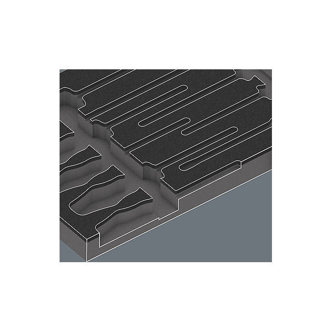 Wera 9710 Termoformato in spugna giravite Set 1 18 pezzi colore Bicolore