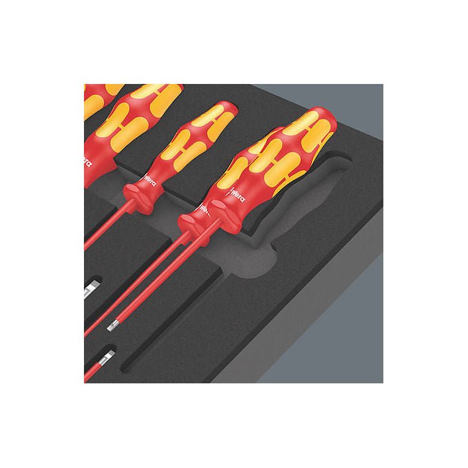 Wera 05150102001 Set Cacciaviti dritto 16 pezzi con Isolamento VDE Schiuma Resistente colore Nero