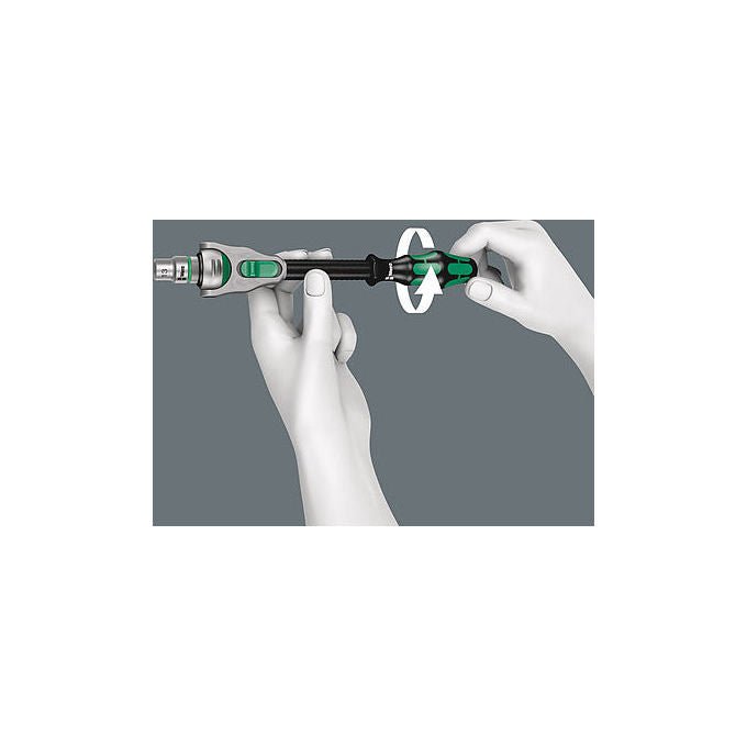 Wera 05150112001 8000 C Zyklop Set di chiavi a cricchetto 1-2'' 31 pezzi meccanismo 72 denti capacita' 24 Nm colore Nero Verde Acciaio