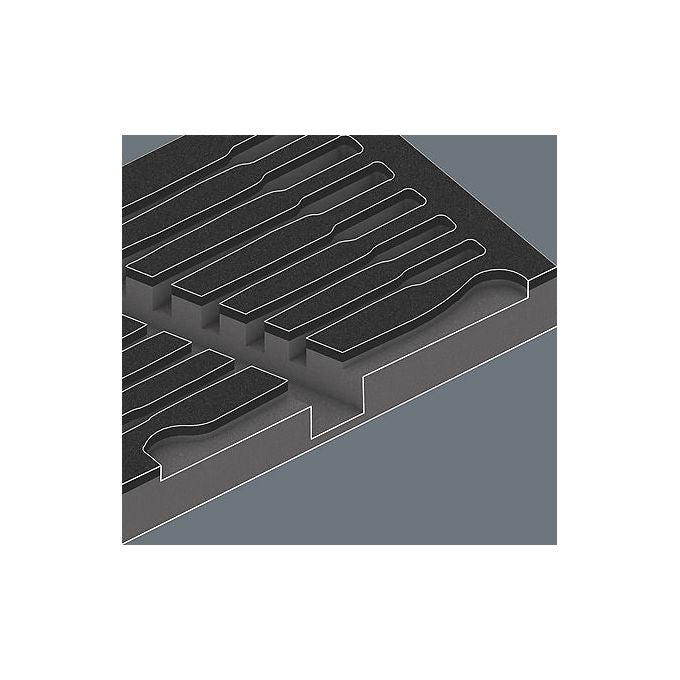 Wera 05150120001 6000 Joker Set 1 Inserto in Schiuma Resistente con 11 Chiavi a Cricchetto per Carrello da Officina Tool Rebel colore Bicolore