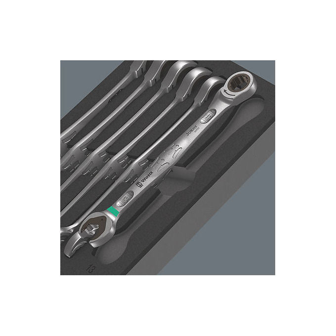 Wera 05150120001 6000 Joker Set 1 Inserto in Schiuma Resistente con 11 Chiavi a Cricchetto per Carrello da Officina Tool Rebel colore Bicolore