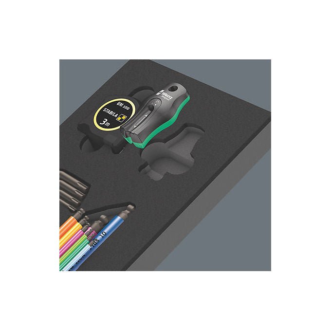 Wera 05150140001 Set di chiavi esagonali a L Metrico 20 pz con inserto in schiuma resistente a acqua e olio colore Nero