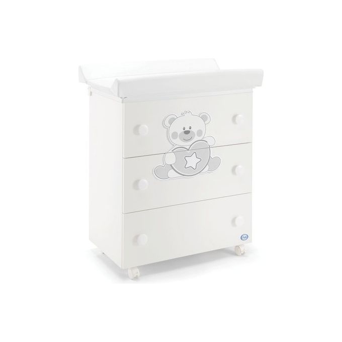 Pali Bagnetto Fasciatoio Miki 3 Cassetti Bianco