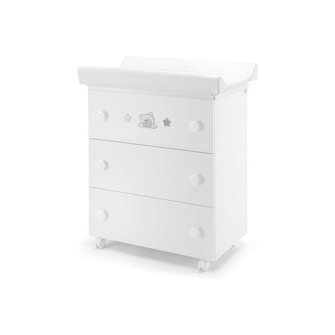 Pali Bagnetto Fasciatoio Teo 3 Cassetti Bianco e Grigio
