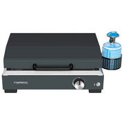 Campingaz SIGMA1CV Plancha Griglia da Tavolo a Gas con Coperchio Integrato e Sistema di Pulizia Semplice colore Nero