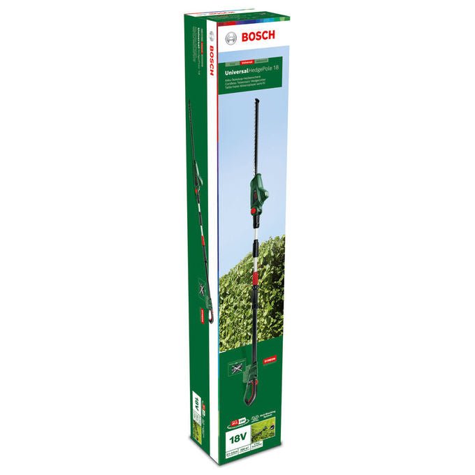 Bosch 06008B3001 UniversalHedgePole 18 Tagliasiepi a Batteria 18 V Lama 43 cm Regolabile fino a 2,6 m colore Nero Verde Rosso