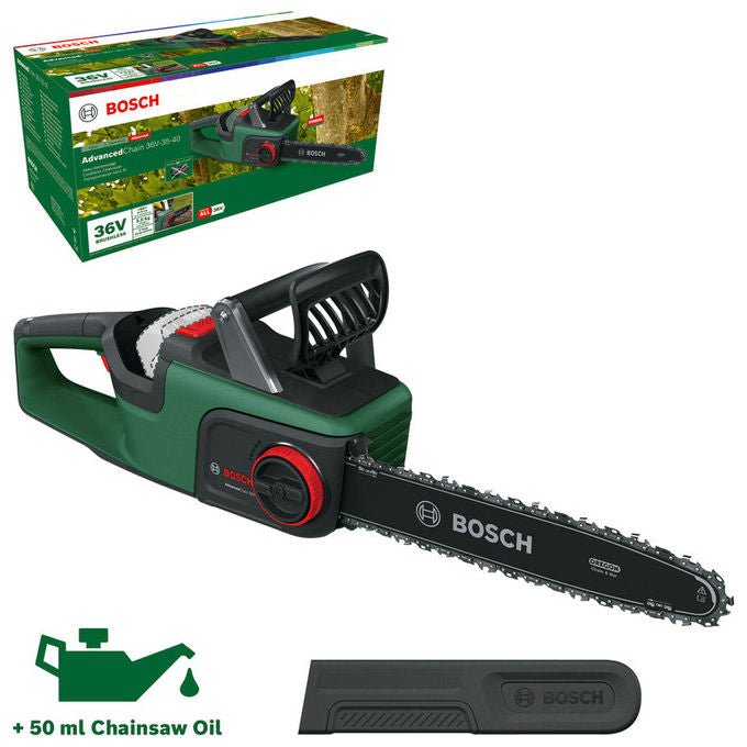 Bosch 06008B8601 AdvancedChain Tronçonneuse sans fil 36 V 310 mm 3.5 Kg 14 m-s couleur Nero