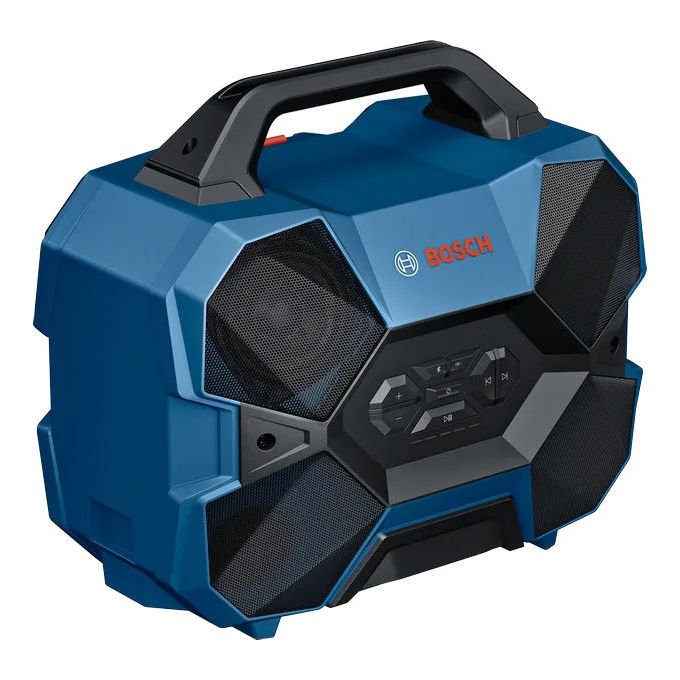 Bosch 06014A6000 GPB 18V-6 C Sistema di altoparlanti portatile 2.1 Potenza 24 W Subwoofer 40 W Bluetooth 5.4 IP54 colore Blu