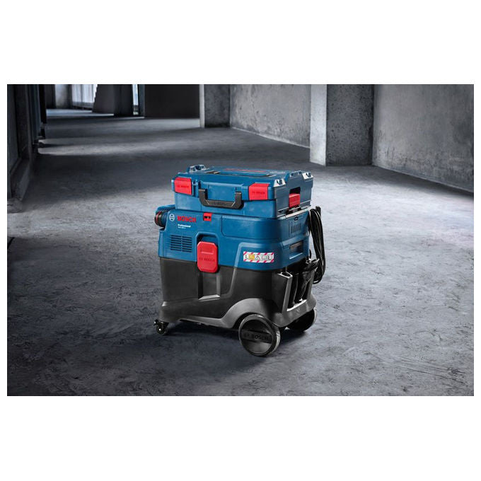Bosch 06019M0020 GAS 400 A Professional Aspirapolvere a Cilindro Secco e Bagnato 40 L 1200 W Filtro 4 Ruote colore Blu