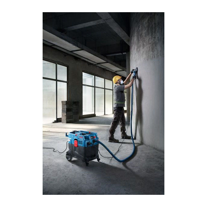 Bosch 06019M0020 GAS 400 A Professional Aspirapolvere a Cilindro Secco e Bagnato 40 L 1200 W Filtro 4 Ruote colore Blu