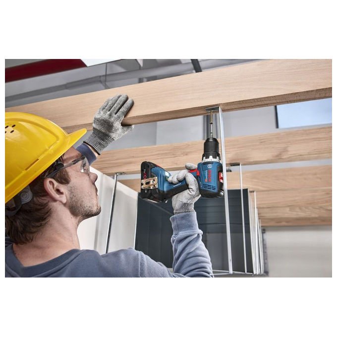 Bosch 4053423321579 GSR 18V-65 Trapano a Percussione 2 x 5,0 Ah con Caricabatterie GAL 18V-40 in L-Boxx colore Nero