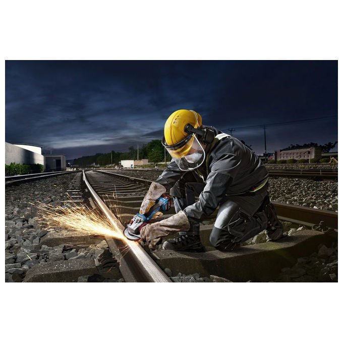 Bosch 06019N4102 GWS 18V-11 Smerigliatrice Angolare 125 mm Motore Brushless 8500 giri-min con Impugnatura Antivibrazioni e Protezione Inclusa colore Nero