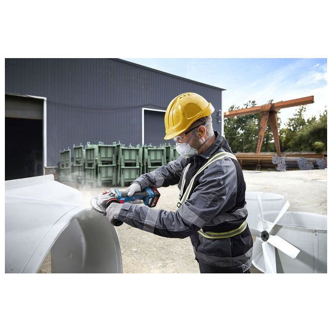 Bosch 06019N4102 GWS 18V-11 Smerigliatrice Angolare 125 mm Motore Brushless 8500 giri-min con Impugnatura Antivibrazioni e Protezione Inclusa colore Nero