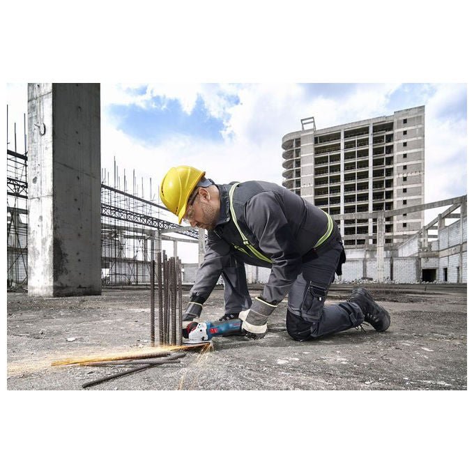 Bosch 06019N4102 GWS 18V-11 Smerigliatrice Angolare 125 mm Motore Brushless 8500 giri-min con Impugnatura Antivibrazioni e Protezione Inclusa colore Nero
