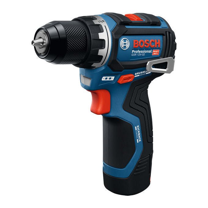 Bosch 06019N7001 GSR 12V-32 Trapano Avvitatore 12 V ioni di litio 32 Nm coppia massima 21 livelli di coppia tipo mandrino senza chiave colore Nero