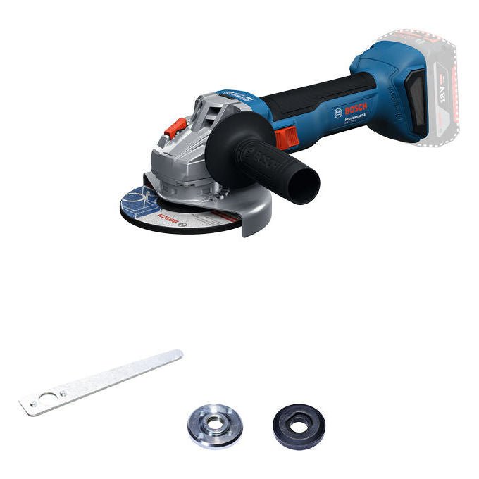 Bosch 06019N9000 GWS 18V-8 Smerigliatrice Angolare 125 mm Batteria 11000 rpm M14 Blocco Mandrino Protezione Anti-rimbalzo colore Nero Blu