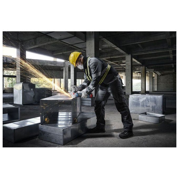 Bosch 06019N9000 GWS 18V-8 Smerigliatrice Angolare 125 mm Batteria 11000 rpm M14 Blocco Mandrino Protezione Anti-rimbalzo colore Nero Blu