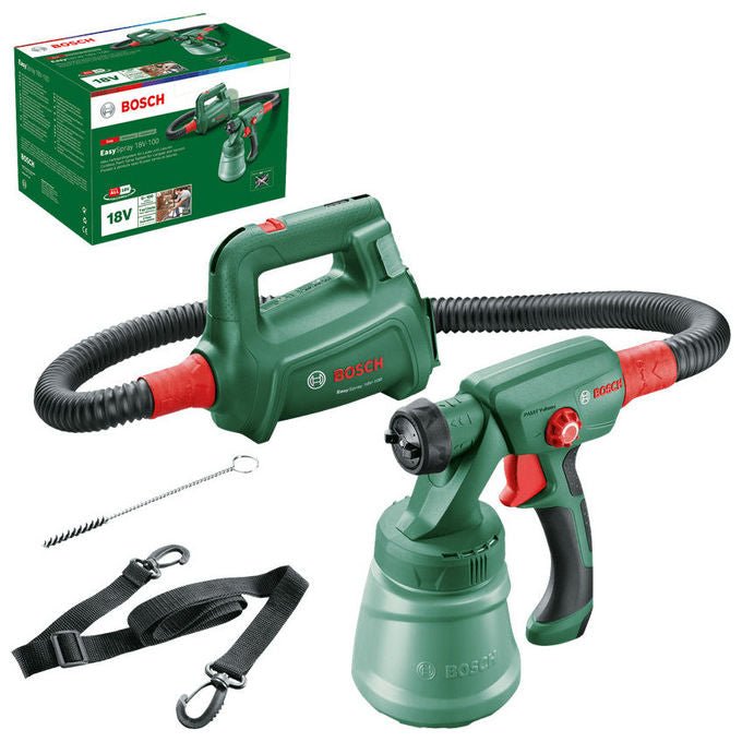 Bosch 0603208000 EasySpray 18V-100 Pistola a Spruzzo 0,8 L 18 V Legno Metallo Pareti colore Verde