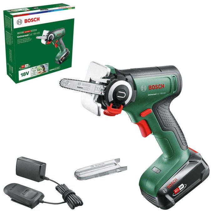 Bosch 06033D5202 UniversalCut 18V-65 Sega a Batteria Tecnologia NanoBlade 6,5 cm 8000 giri-min colore Verde-Nero