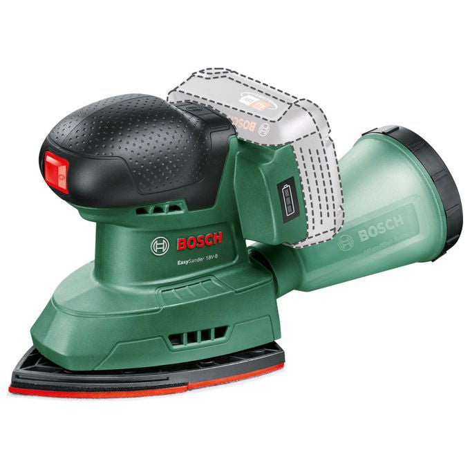 Bosch 06033E3000 EasySander 18V-8 Levigatrice orbitale 22000 OPM 1 6 mm 18 V 2 5 Ah colore Nero Verde