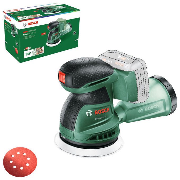 Bosch 06033E4000 EasyOrbit 18V-10 Levigatrice rotoorbitale 125 mm 23000 giri-min 18 V con Microfilter colore Nero Verde