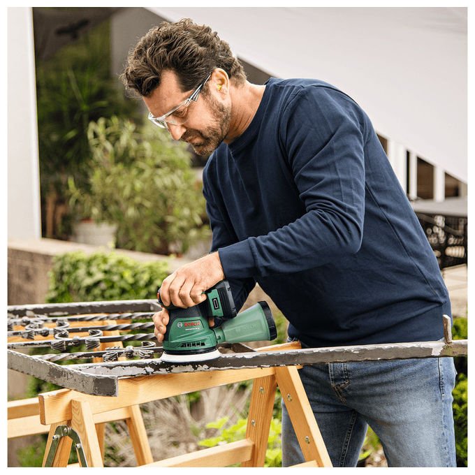 Bosch 06033E4102 UniversalOrbit 18V-20 Levigatrice orbitale 18 V 2,5 Ah 10000 - 23000 OPM colore Nero Verde