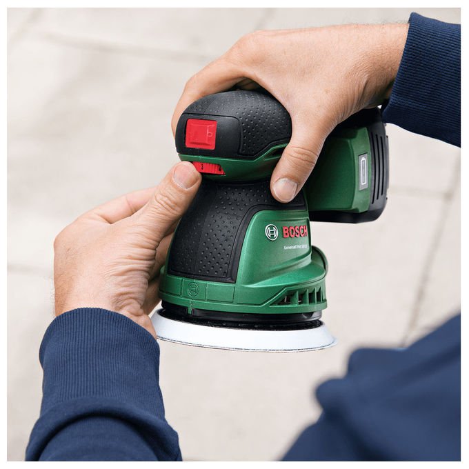 Bosch 06033E4102 UniversalOrbit 18V-20 Levigatrice orbitale 18 V 2,5 Ah 10000 - 23000 OPM colore Nero Verde