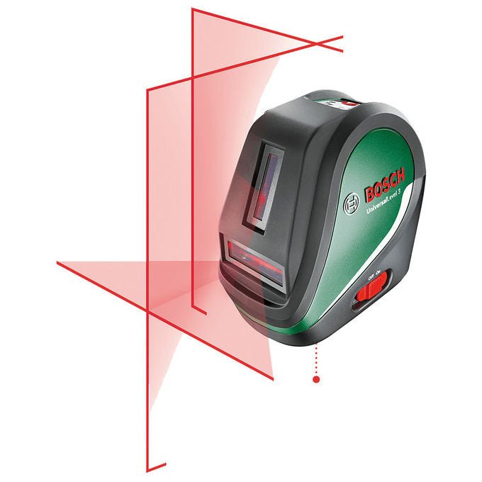 Bosch 0603663903 UniversalLevel 2 Set Livella Lineare 10 m Autolivellante 4° Precisione ±0,5 mm-m Laser Rosso 650 nm (1 mW) colore Nero Verde