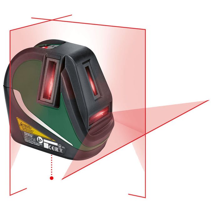 Bosch 0603663903 UniversalLevel 2 Set Livella Lineare 10 m Autolivellante 4° Precisione ±0,5 mm-m Laser Rosso 650 nm (1 mW) colore Nero Verde