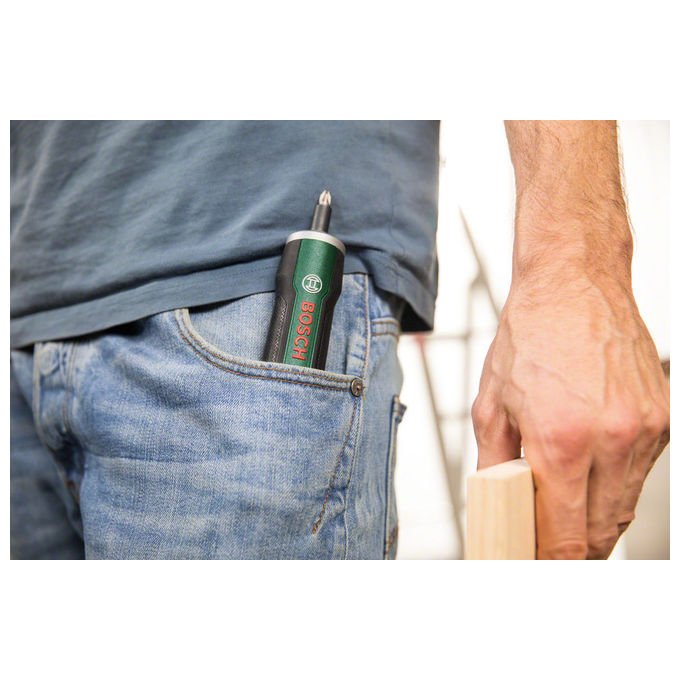 Bosch 06039C6000 Avvitatore 3,6V Litio Push Start con portabit magnetico 1-4'' coppia massima 2,5 Nm velocita' massima 360 giri-min colore Nero
