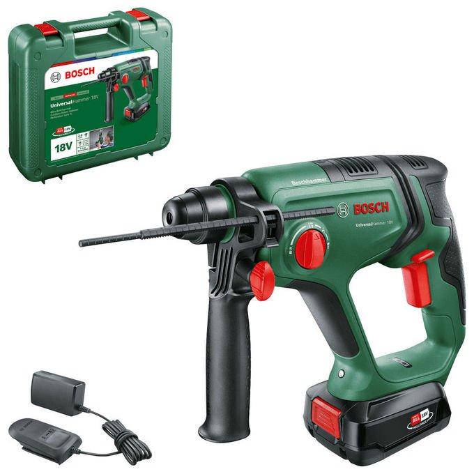 Bosch 06039D6002 UniversalHammer Martello SDS-plus 18V 2000 giri-min 2 J colore Nero Verde