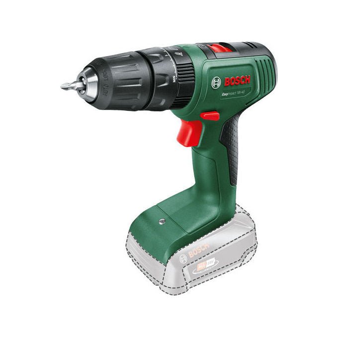 Bosch 06039D8109 EasyImpact Trapano avvitatore a percussione cordless 18V 2x2.0Ah 40 Nm mandrino auto-serrante LED colore Verde-Nero