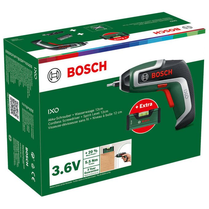 Bosch 06039E000B IXO 7 Avvitatore Cordless 3.6 V 2.0 Ah 32 Bit colore Nero Verde