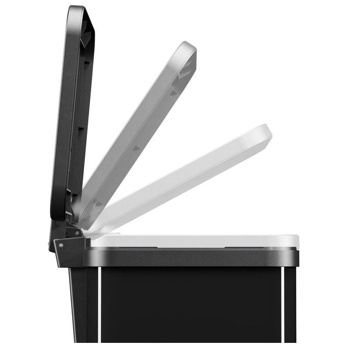 Hailo 0622-260 Öko duo plus M Pattumiera Differenziata a Pedale 18 L con Chiusura Silenziosa Acciaio Nero