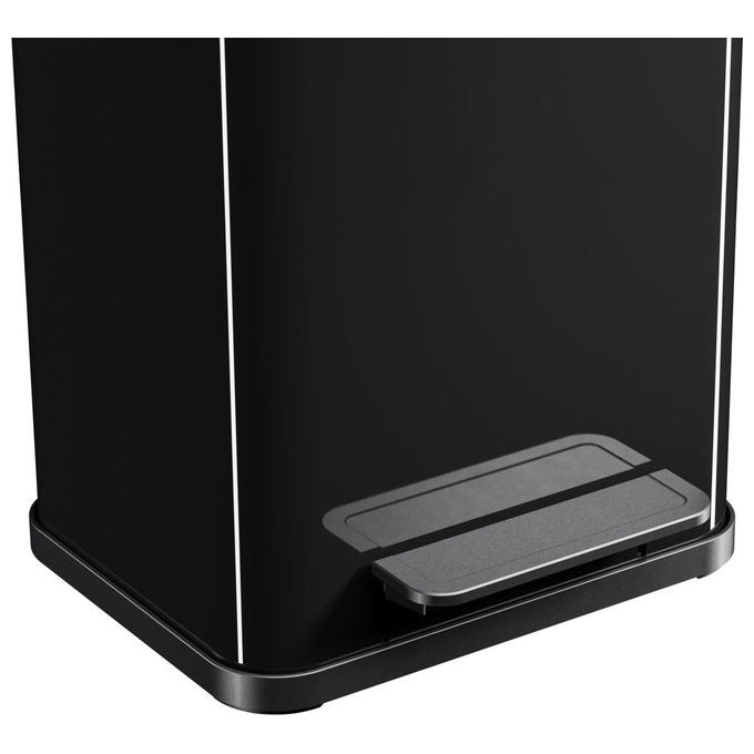 Hailo 0622-260 Öko duo plus M Pattumiera Differenziata a Pedale 18 L con Chiusura Silenziosa Acciaio Nero
